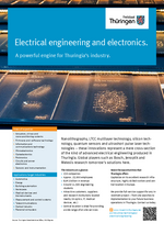 Factsheet Electrical Engineering & Electronics in Thuringia Factsheet Electrical Engineering & Electronics in Thuringia