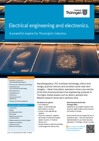 Factsheet Electrical Engineering & Electronics in Thuringia
