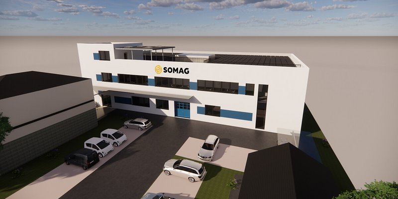 Virtuelle Darstellung des neuen Gebäudes der Somag AG.