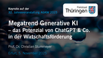 Megatrend Generative KI - das Potenzial von ChatGPT & Co. in der Wirtschaftsförderung, Prof. Dr. Christian Stummeyer