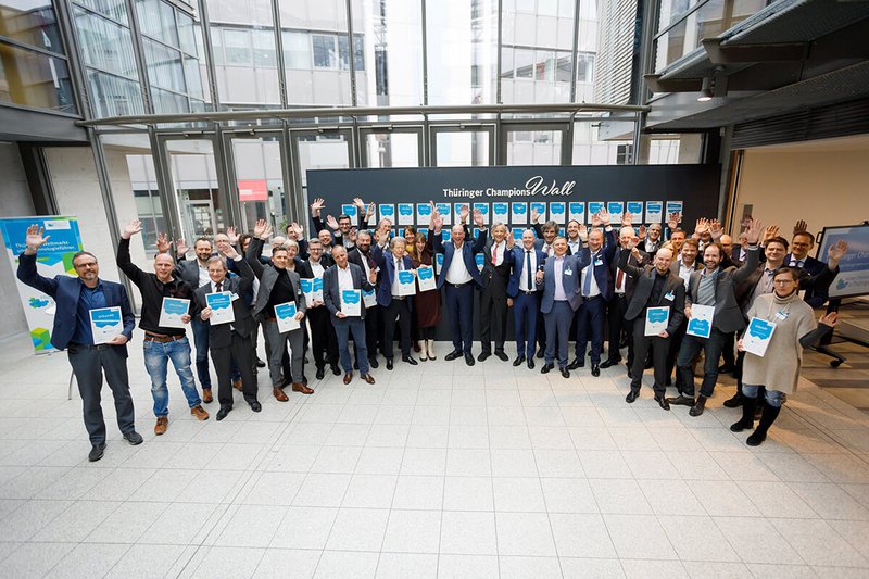 Gute Stimmung beim 1. Thüringer ChampionsMeet nach der Überreichung der Urkunden.