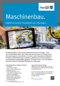 Factsheet Maschinenbau in Thüringen