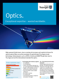 Factsheet Optics in Thuringia
