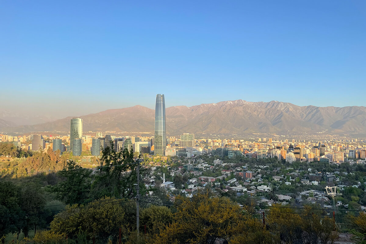 Blick auf Santiago de Chile.