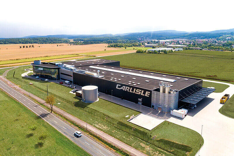 Carlisle once again focuses on Thuringia and expands its site in Waltershausen. Photo: CARLISLE® Construction Materials GmbH Carlisle once again focuses on Thuringia and expands its site in Waltershausen. Photo: CARLISLE® Construction Materials GmbH