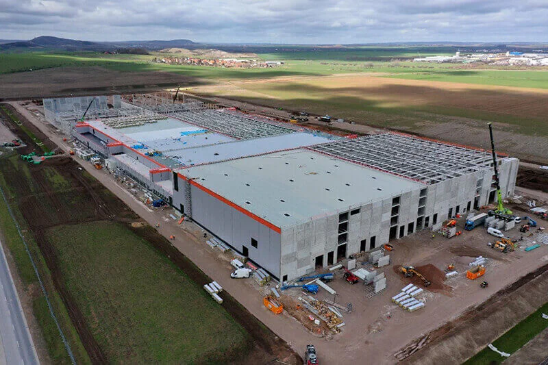 Building progress of CATL’s battery factory at the industrial site “Erfurter Kreuz”. Photo: CATL Building progress of CATL’s battery factory at the industrial site “Erfurter Kreuz”. Photo: CATL