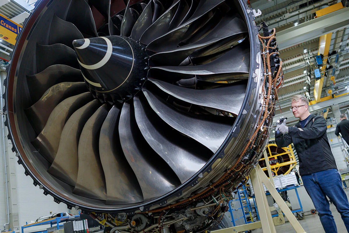 Prüfung eines Rolls-Royce Triebwerkes Trent 1000 TEN. Bild: N3eos Prüfung eines Rolls-Royce Triebwerkes Trent 1000 TEN.