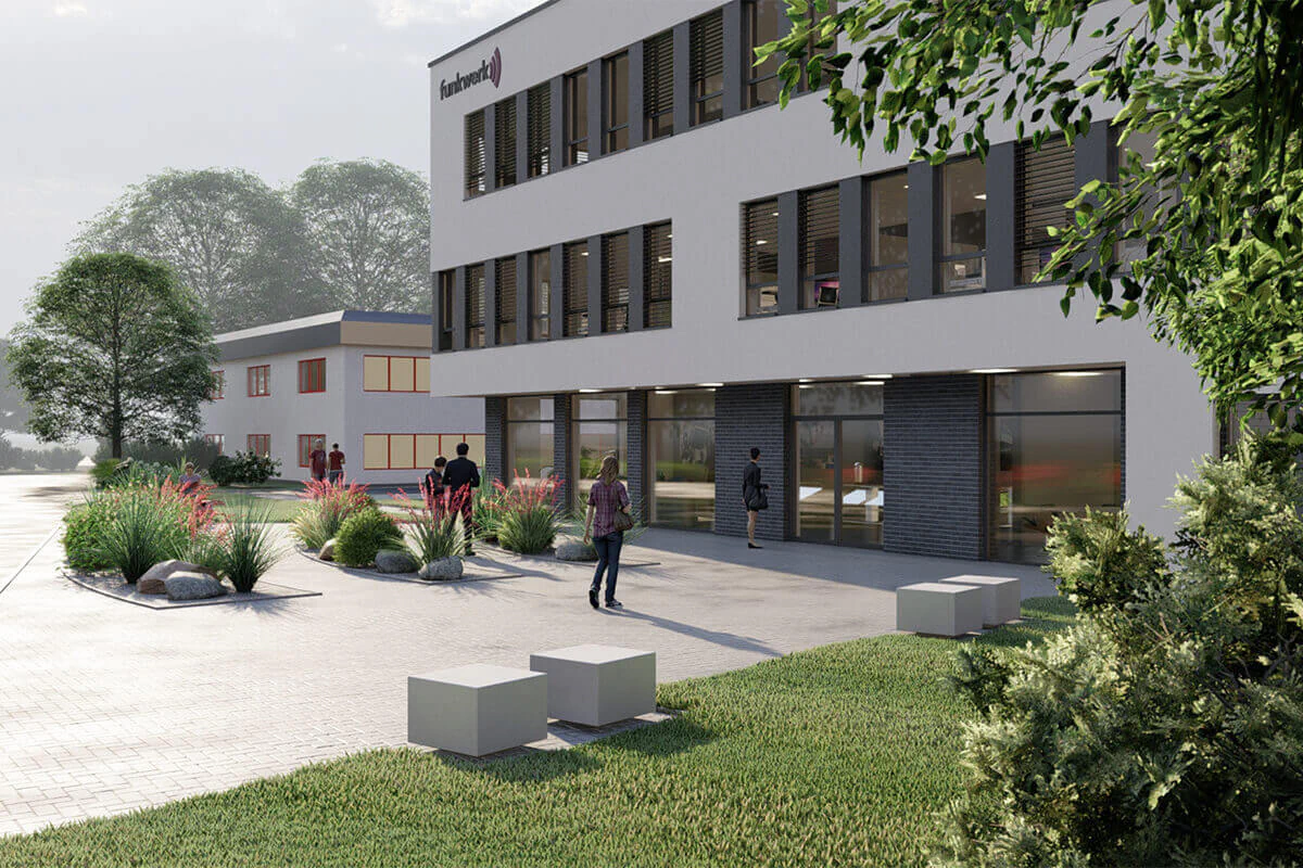 Das neue Gebäude der Funkwerk AG in Kölleda.  Das neue Gebäude der Funkwerk AG in Kölleda.