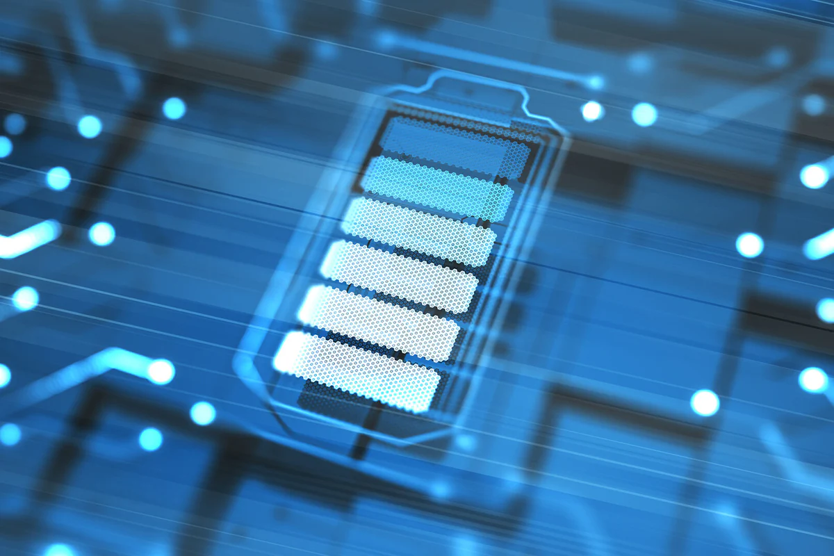Battery supply, digital concept